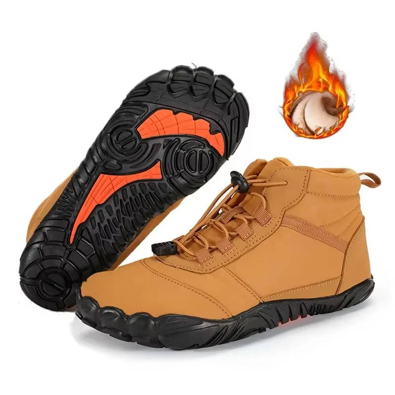 Wodoodporne i Śniegoodporne Zimowe Buty Barefoot z Przytulnym Fleece&