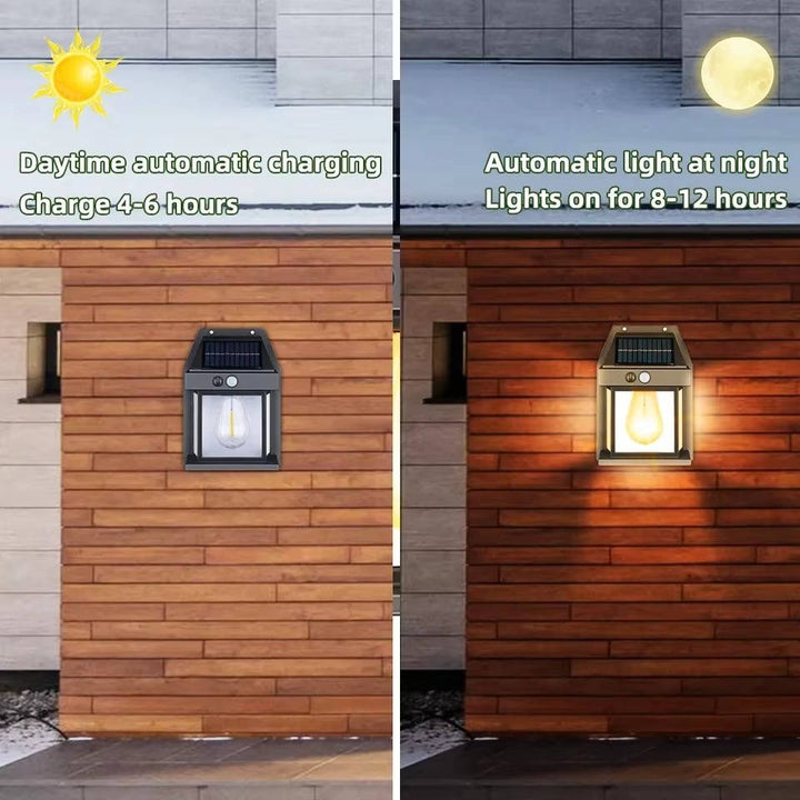2 Zestaw Lamp Solarnych na Ścianę na Zewnątrz