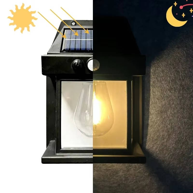 2 Zestaw Lamp Solarnych na Ścianę na Zewnątrz