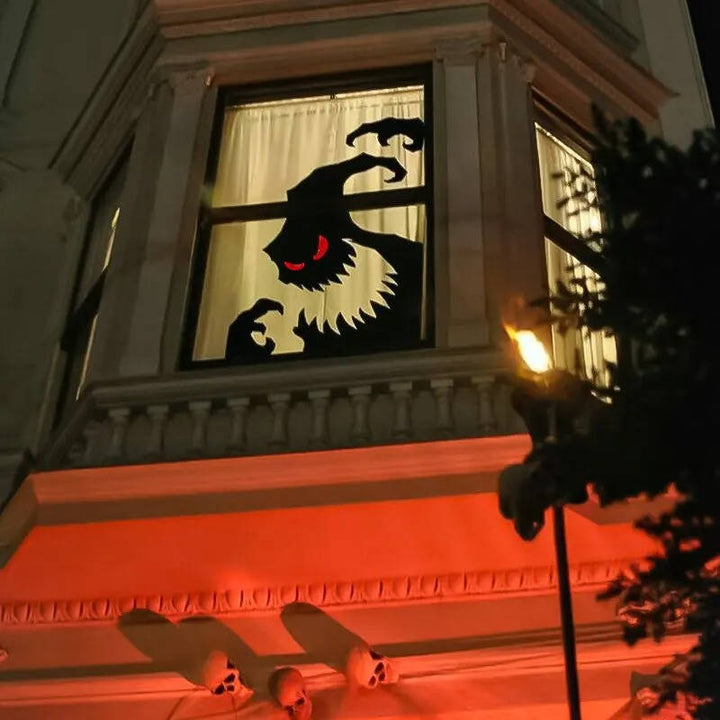 Straszne Dekoracje Okienne na Halloween