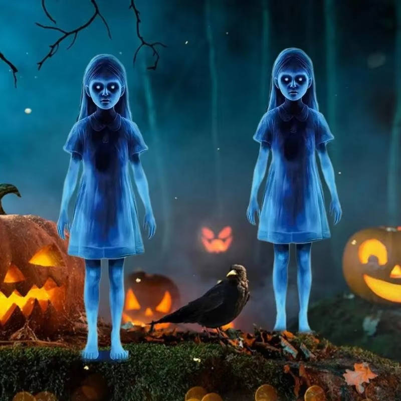 Dekoracja Dziewczyna Duch na Dziedzińcu na Halloween