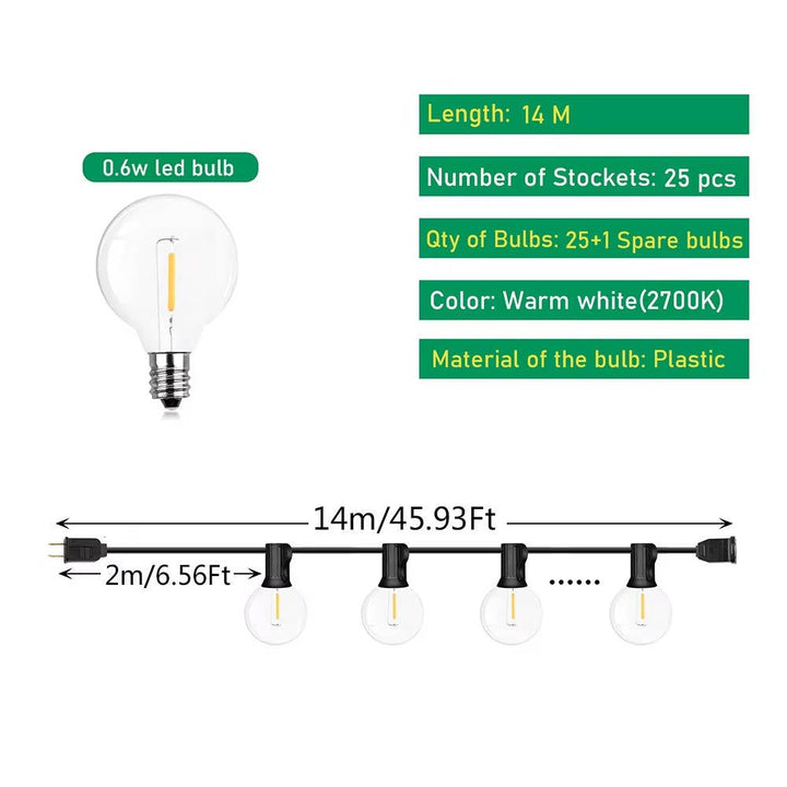 LED Oświetlenie Sznurkowe na Zewnątrz