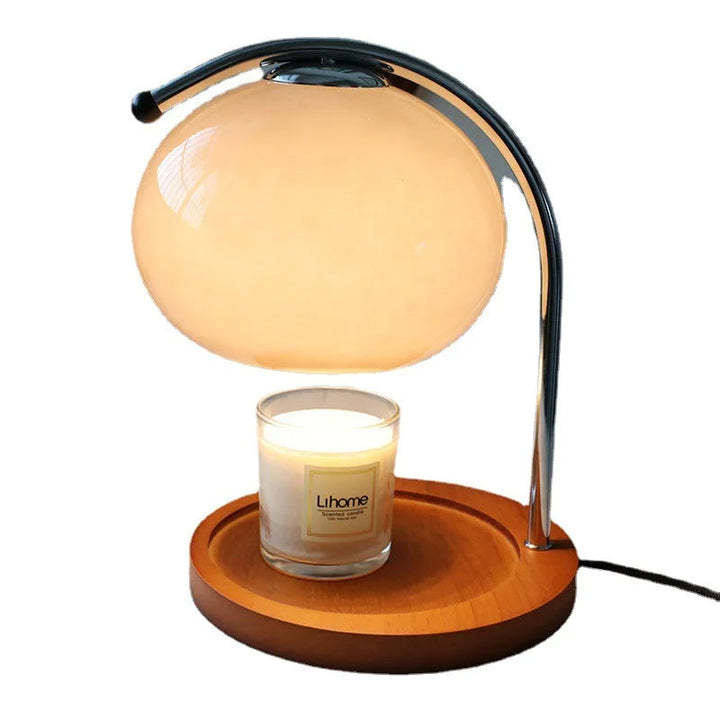 Retro Szklana Lampa Podgrzewająca Świece