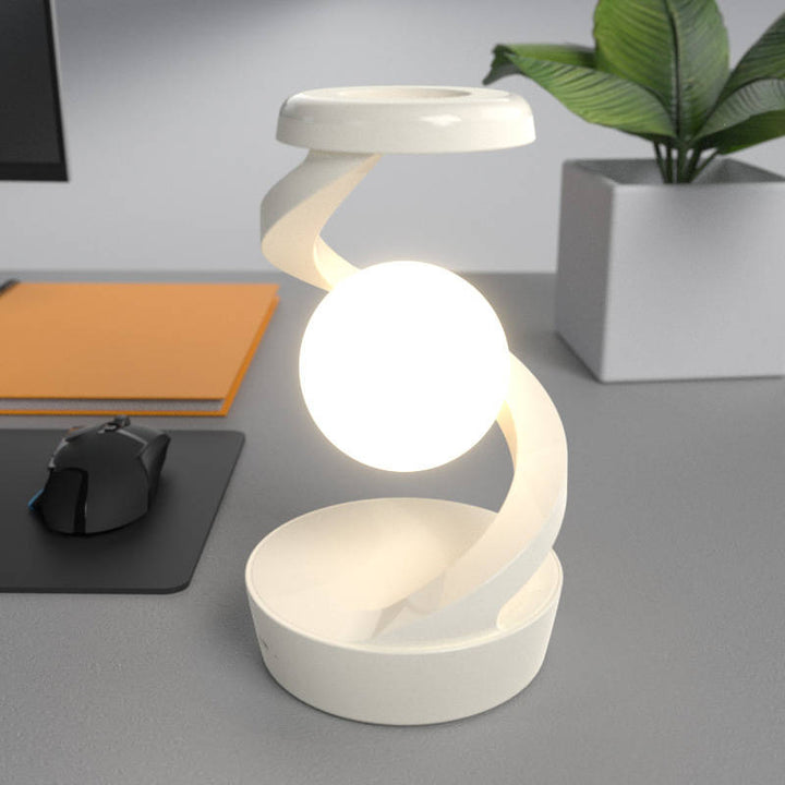 Lampa Księżycowa Levitująca z Kontrolą Gestów i Ładowaniem Bezprzewodowym