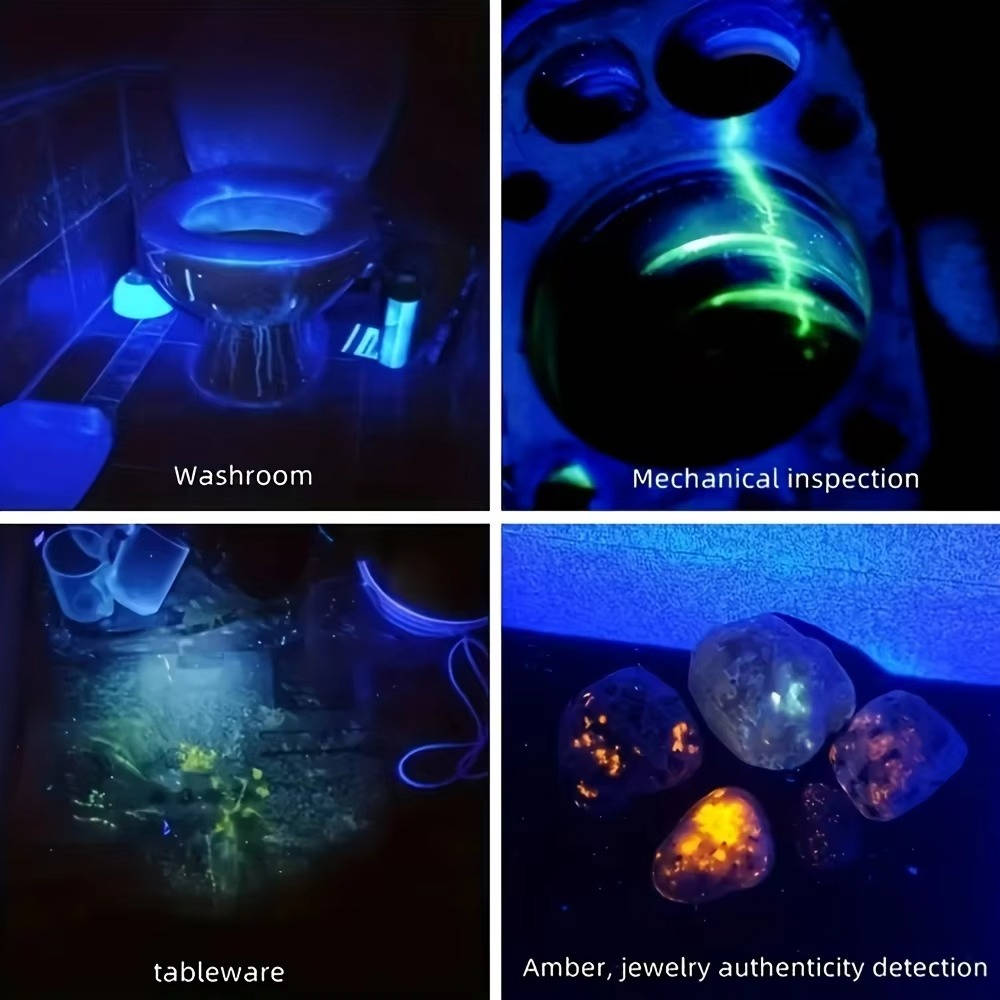 Ładowalna latarka ultrafioletowa UV, zoomowalna