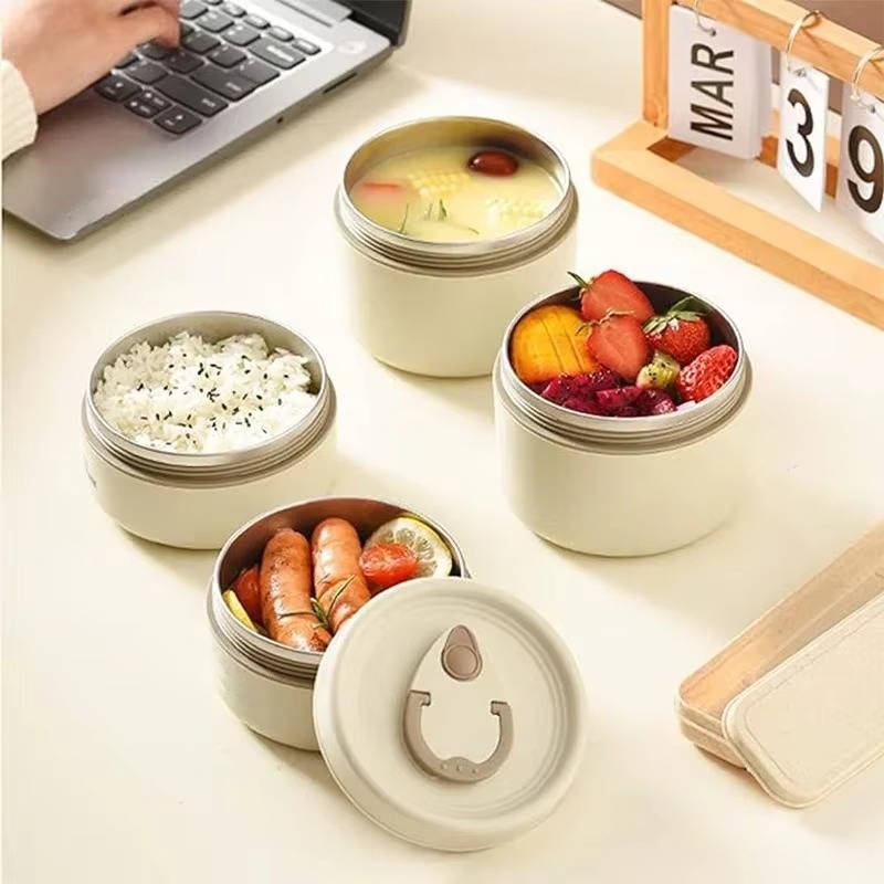 Lunch Box ze Stali Nierdzewnej, Izolowany Pojemnik na Jedzenie, Pełny Zestaw