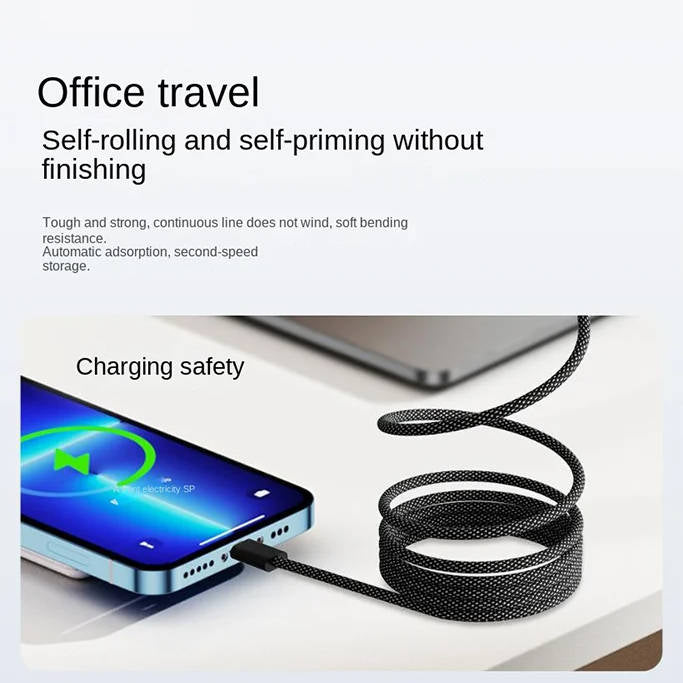 Magnetyczny Kabel Antyplątający Super Szybkie Ładowanie