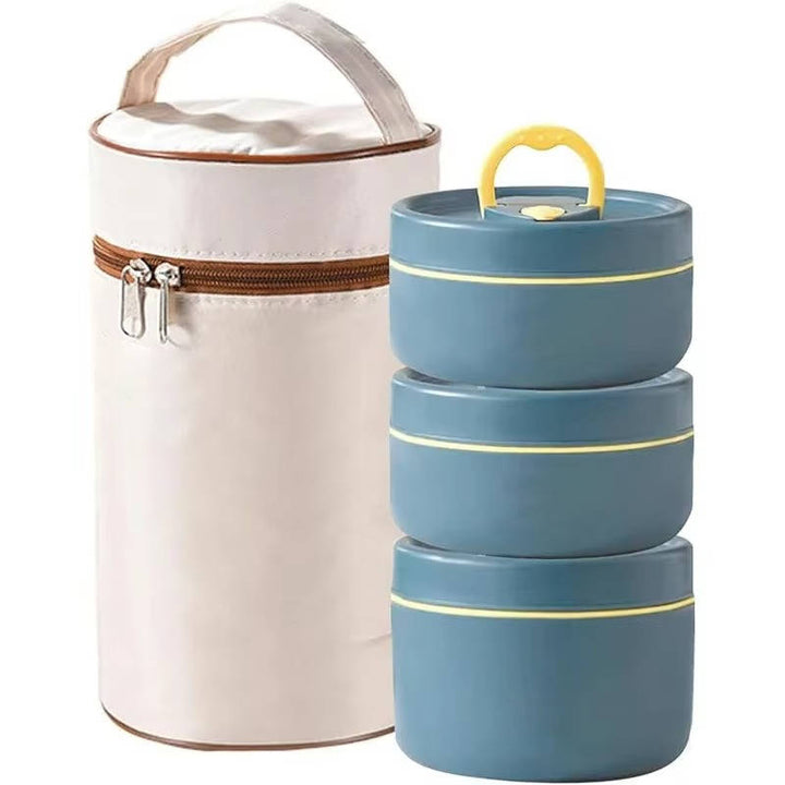 Lunch Box ze Stali Nierdzewnej, Izolowany Pojemnik na Jedzenie, Pełny Zestaw