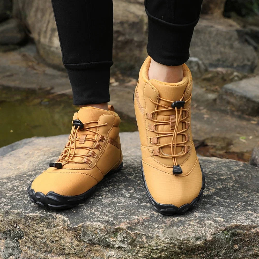 Wodoodporne i Śniegoodporne Zimowe Buty Barefoot z Przytulnym Fleece&