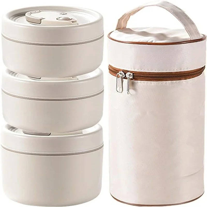 Lunch Box ze Stali Nierdzewnej, Izolowany Pojemnik na Jedzenie, Pełny Zestaw