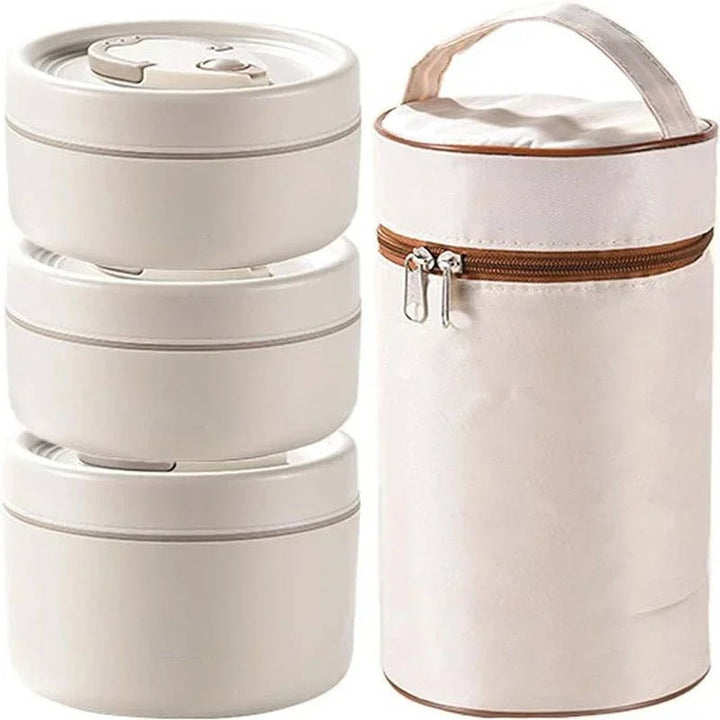 Lunch Box ze Stali Nierdzewnej, Izolowany Pojemnik na Jedzenie, Pełny Zestaw