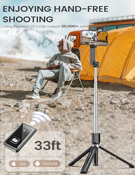 6 W 1 Bezprzewodowy Bluetooth Selfie Stick z Lampą Uzupełniającą
