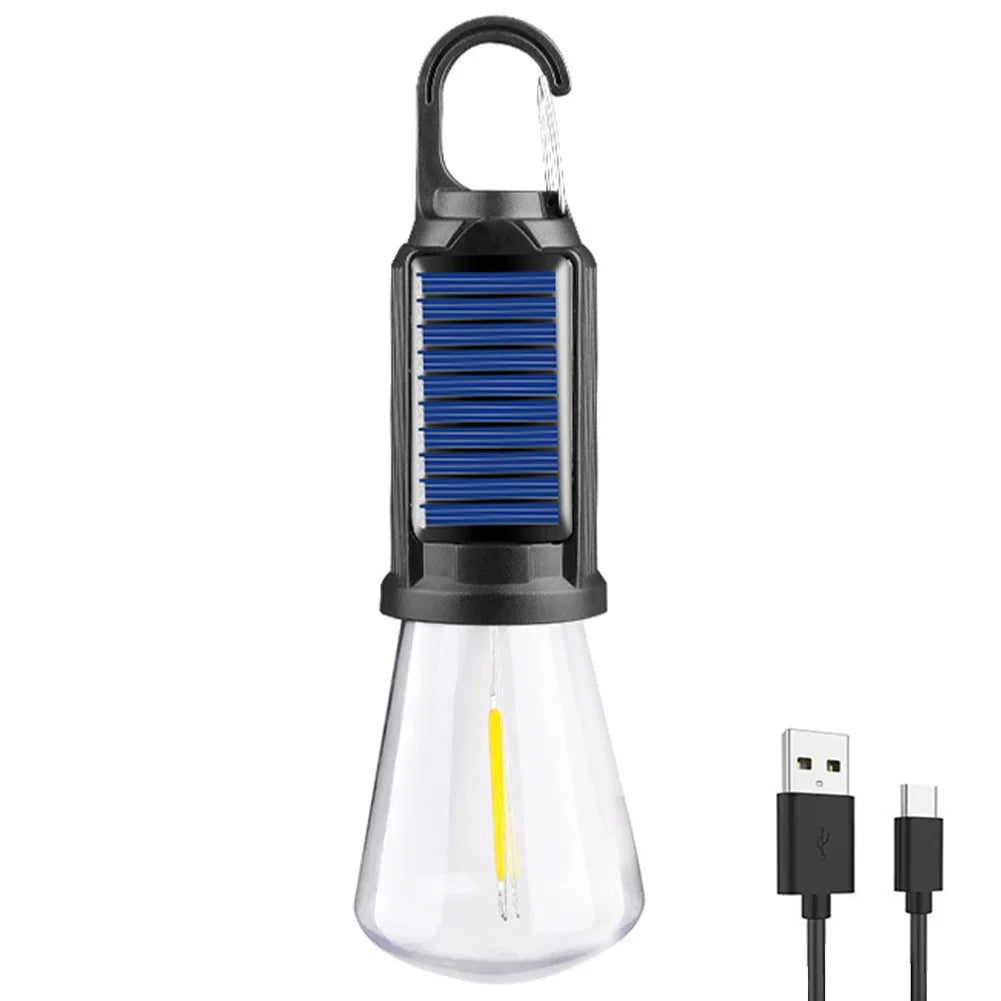 Solarna Lampa Campingowa z Ładowaniem Słonecznym