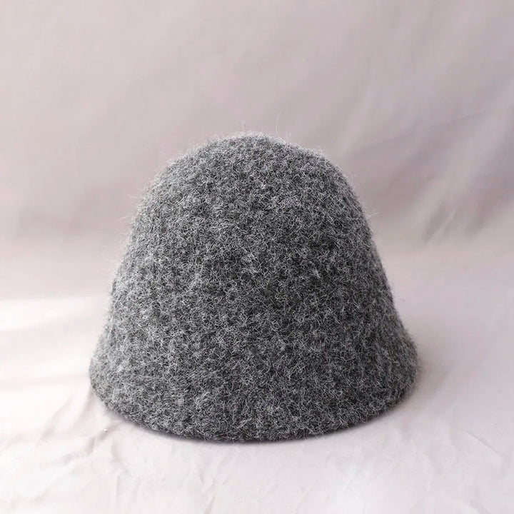 Damski Zimowy Wełniany Kapelusz Bucket