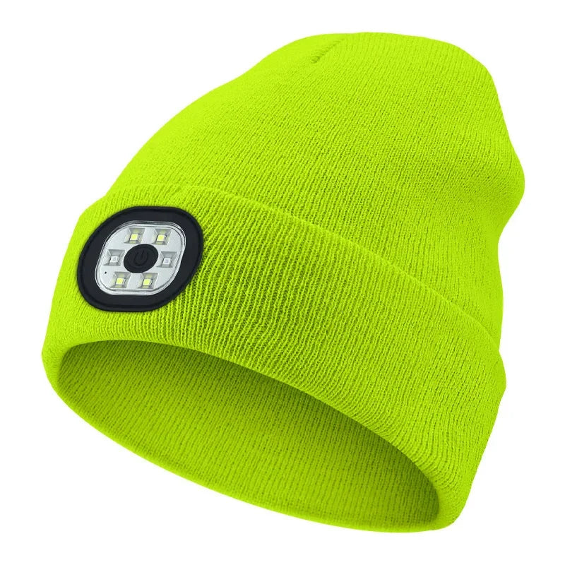 Czapka Beanie LED na Akumulator na Zimę