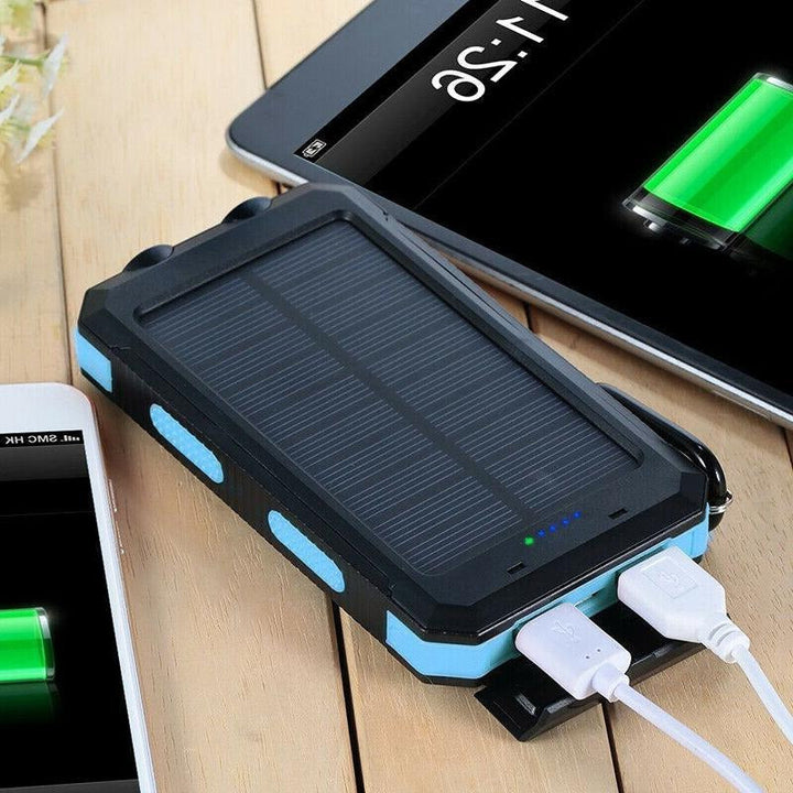 Wodoodporny power bank z ładowarką solarną
