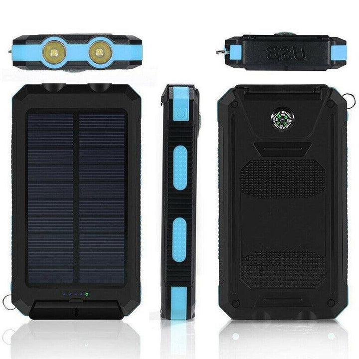 Wodoodporny power bank z ładowarką solarną