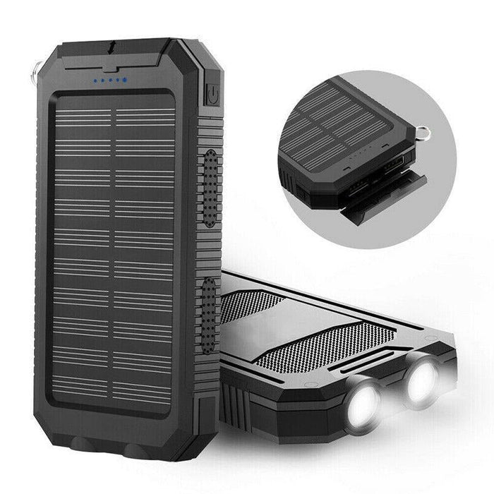 Wodoodporny power bank z ładowarką solarną