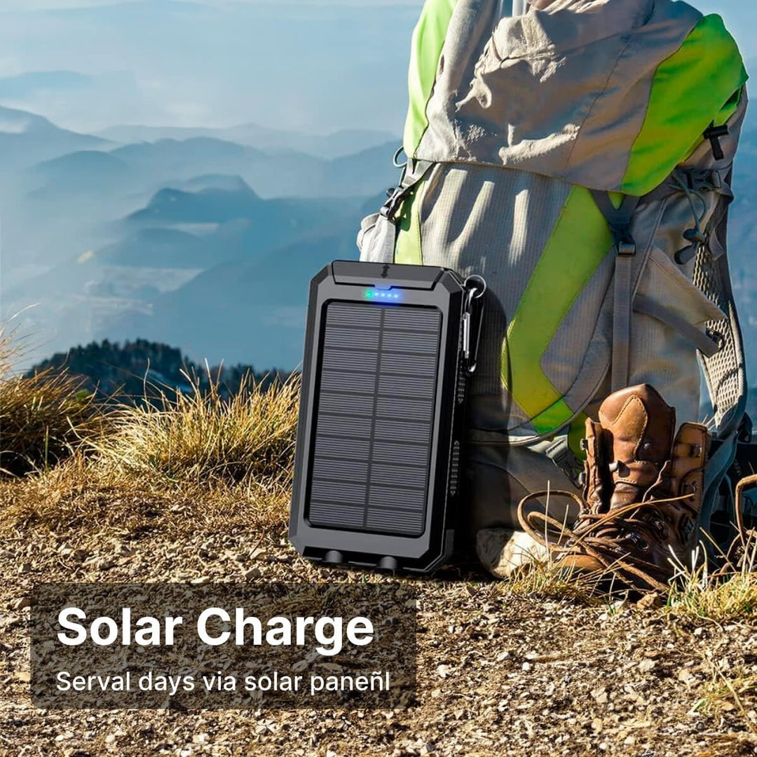 Wodoodporny power bank z ładowarką solarną