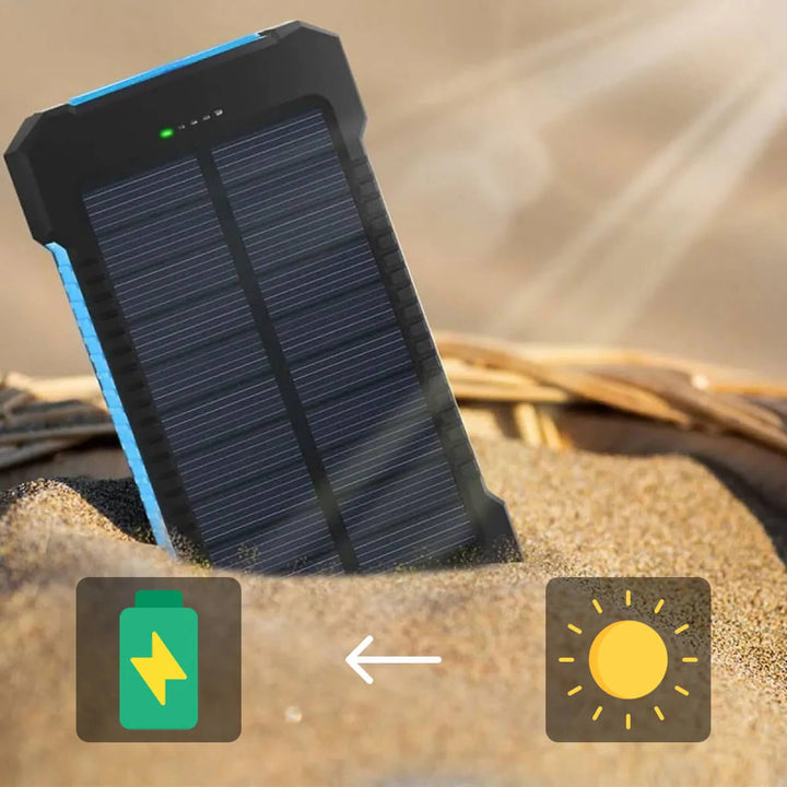 Wodoodporny power bank z ładowarką solarną