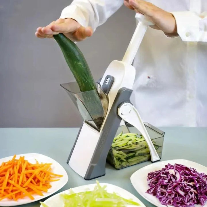 5-w-1 Slicer do Warzyw z Tacą na Odpady