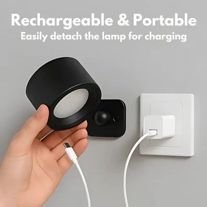 Ładowana Lampa Ścienna z Obrotem 360°