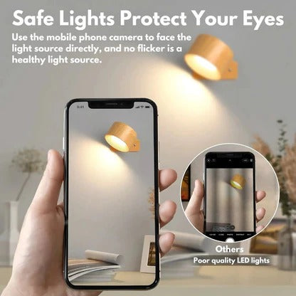 Ładowana Lampa Ścienna z Obrotem 360°