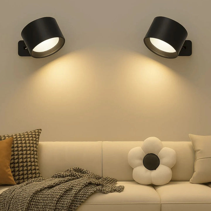 Ładowana Lampa Ścienna z Obrotem 360°