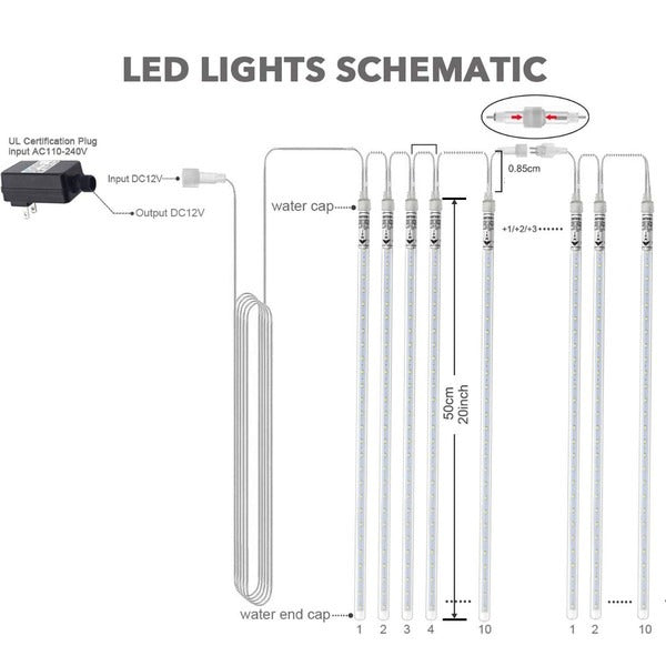 Lampki LED w kształcie sopli