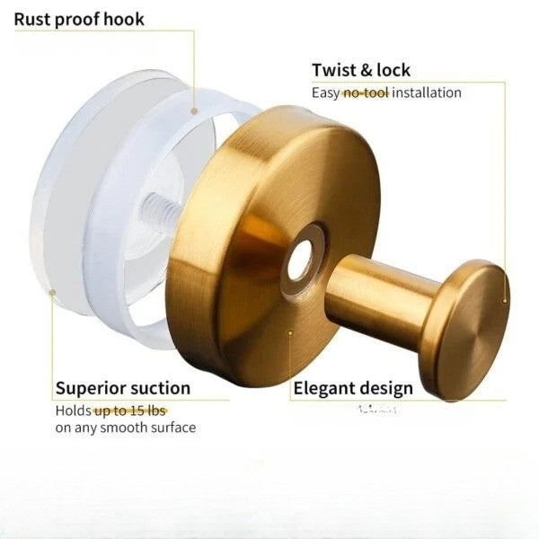 Haki ścienne z przyssawkami Twist-Lock