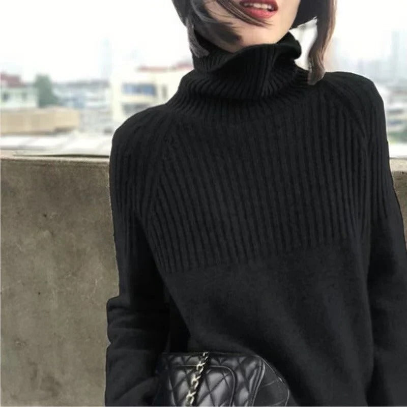 Sweter Damski z Kaszmiru z Golfem