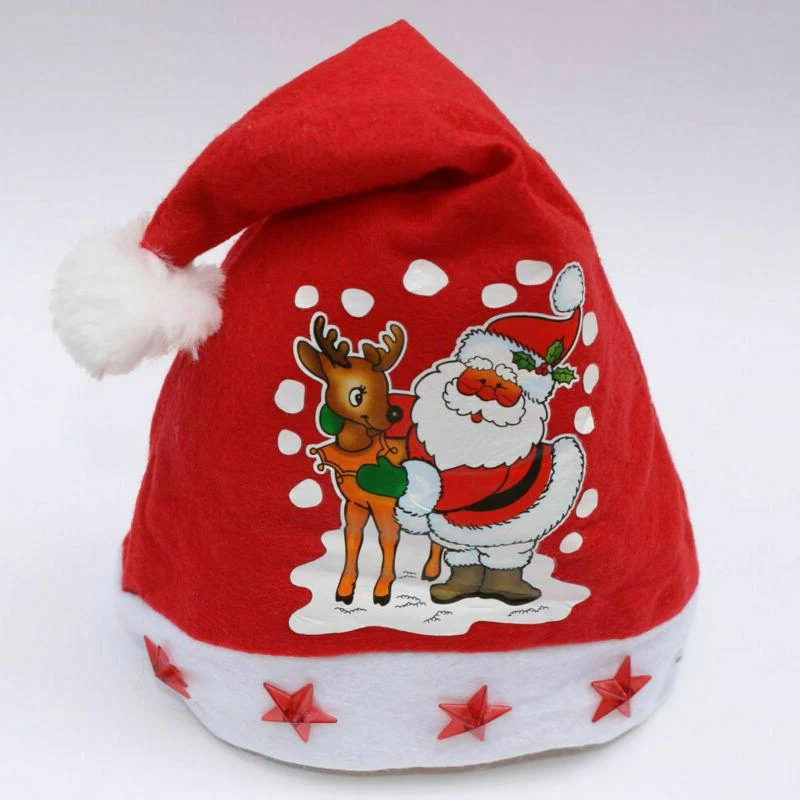 Czapka LED z Mikołajem na Boże Narodzenie