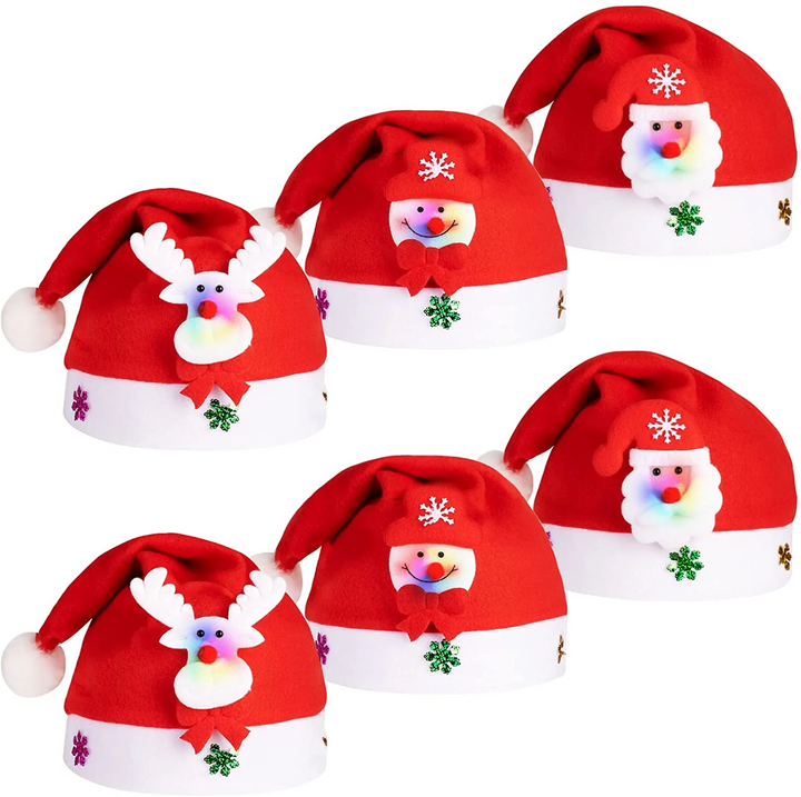 Czapka LED z Mikołajem na Boże Narodzenie