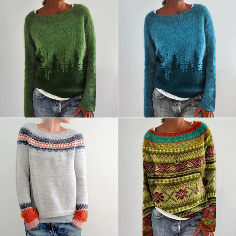 Sweter retro damski