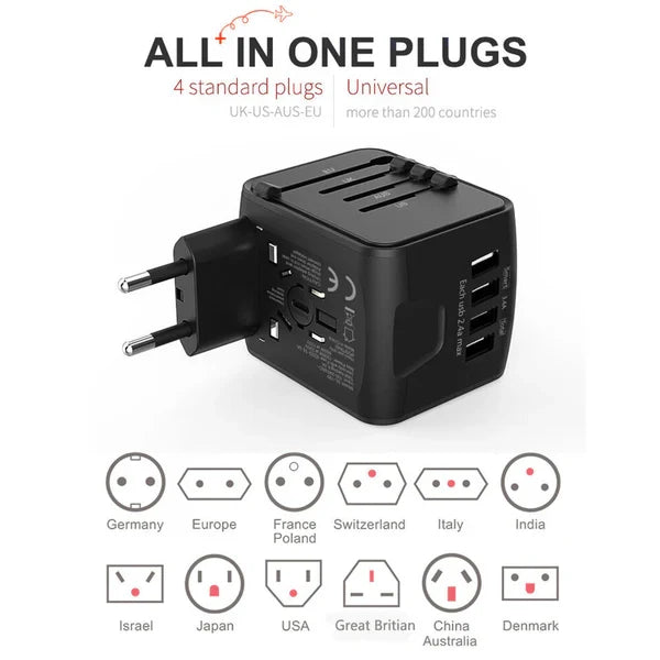 Uniwersalny Adapter Podróżny z Wieloma Portami