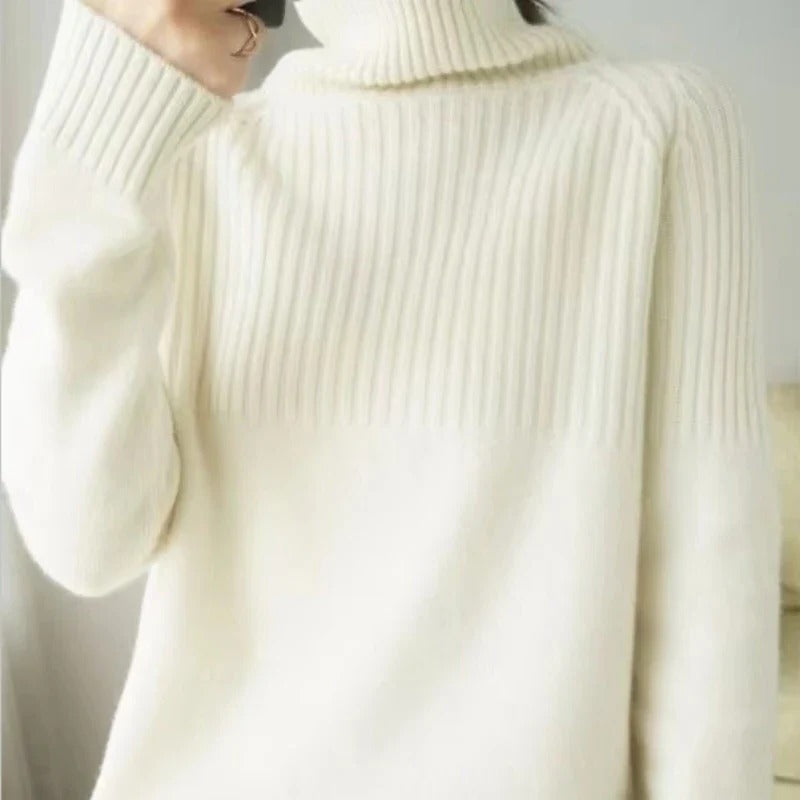 Sweter Damski z Kaszmiru z Golfem