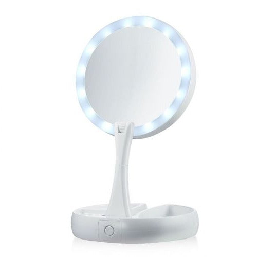 Lustro toaletowe LED składane