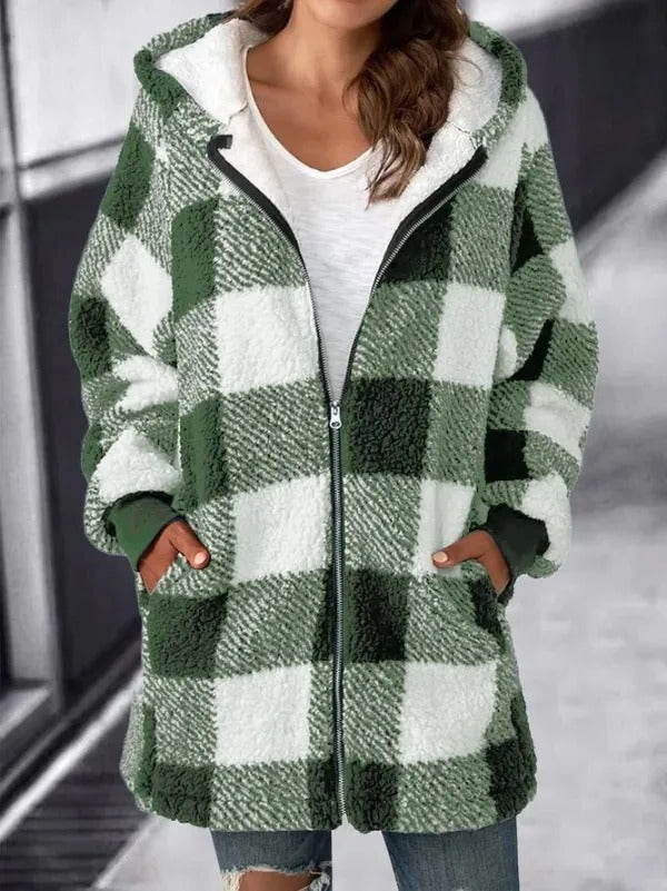 Kobieta Oversized Hoodie Wzór Luźny Płaszcz