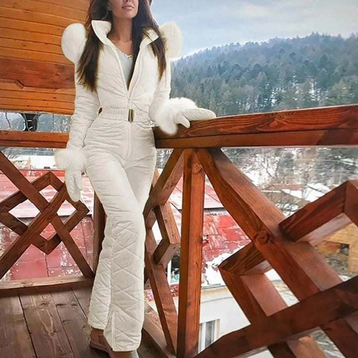 Stylowy Zimowy Casualowy Kombinezon Snowboardowy z Zamkiem dla Kobiet