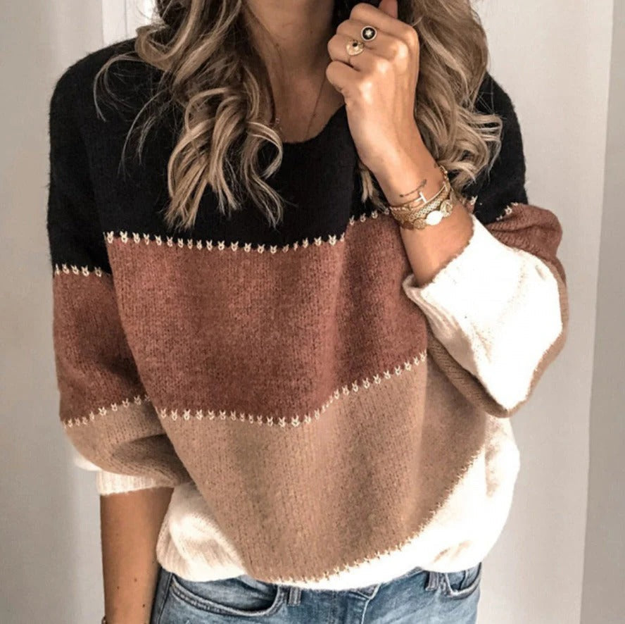 Sweter z Kaszmiru w Paski w Kolorach