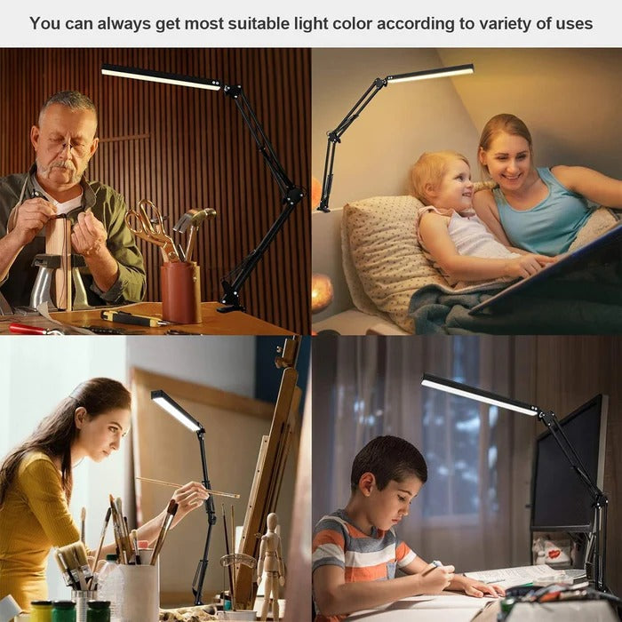 Lampka biurkowa LED z zaciskiem