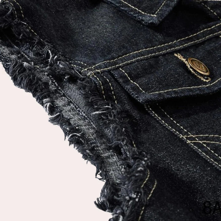 Retro Denim Kamizelka Męska