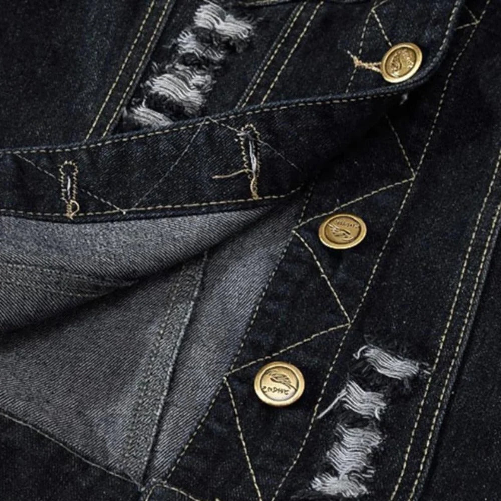 Retro Denim Kamizelka Męska