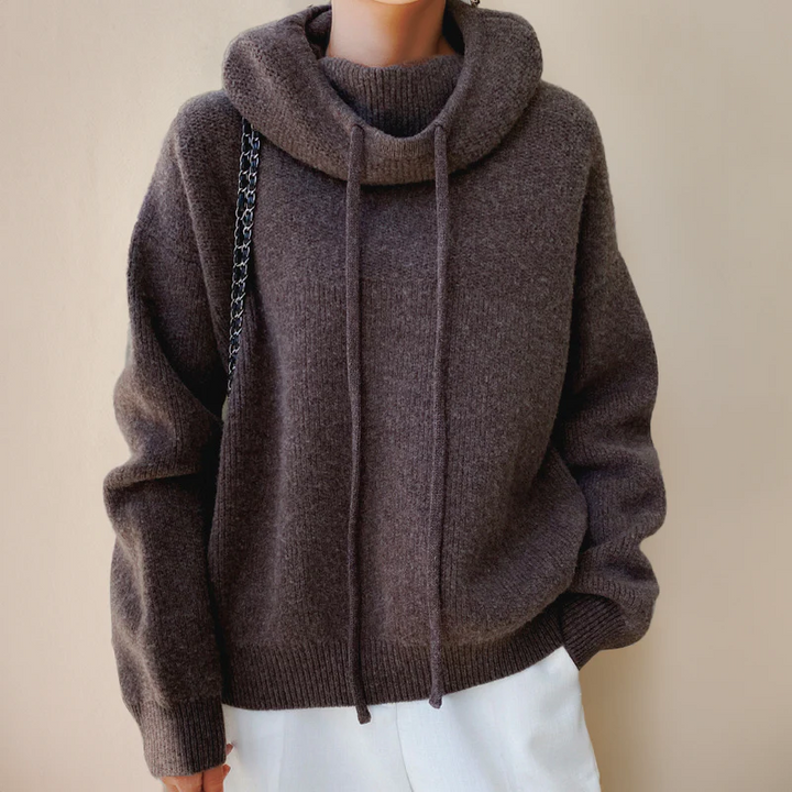 Sweter z golfem z wełny merino dla kobiet