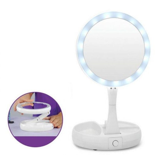 Lustro toaletowe LED składane