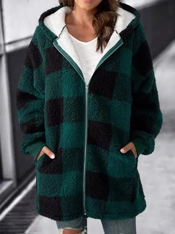 Kobieta Oversized Hoodie Wzór Luźny Płaszcz