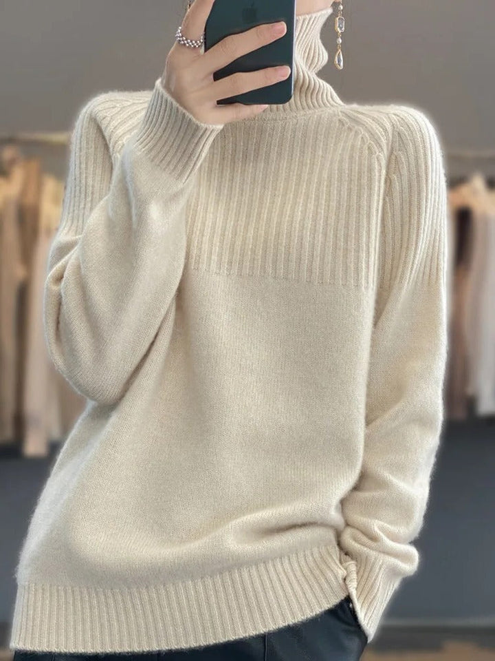 Sweter Damski z Kaszmiru z Golfem