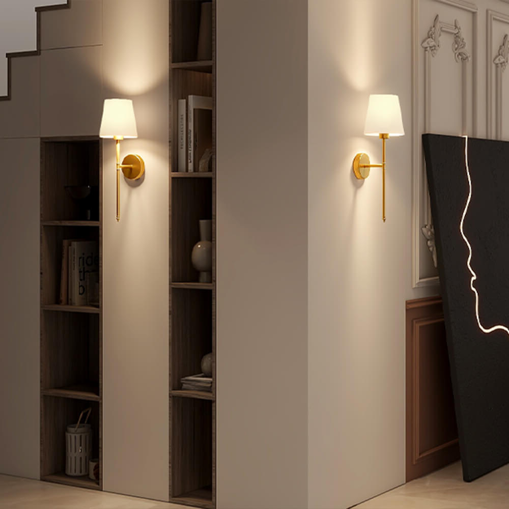 Bezprzewodowa Lampa Ścienna z Tkaniny (ZESTAW 2 + 2 ŻARÓWKI GRATIS)
