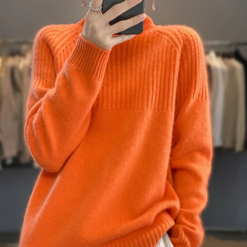 Sweter Damski z Kaszmiru z Golfem