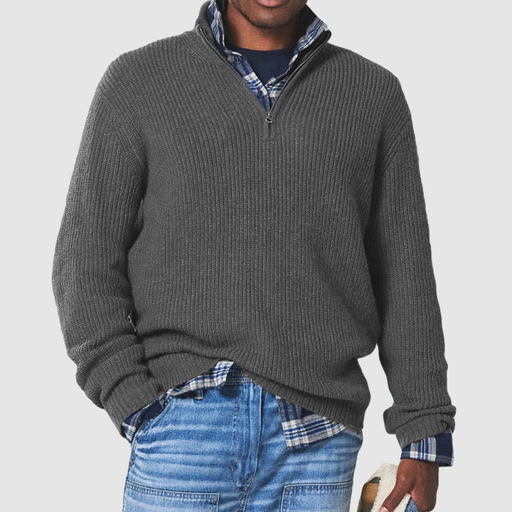 Sweter biznesowy z zamkiem
